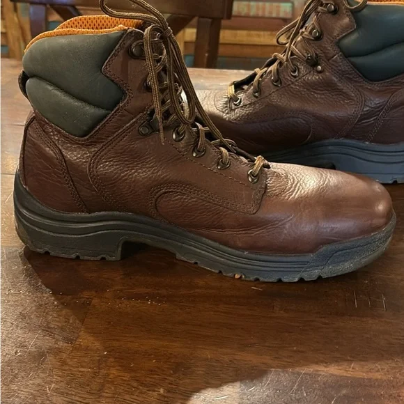 Timberland Pro 6 Men's Leather Lace-Up Work Boots Alloy Toe Water Resistant - Picture 2 of 9